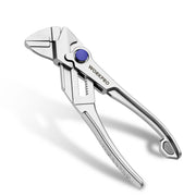WORKPRO 4-inch mini adjustable pliers wrench with parallel jaws and anti-rust coating, silver