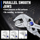 WORKPRO 4" Mini Adjustable Pliers Wrench, Parallel Jaws, Anti-Rust Coating, Compact Tool for Tight Spaces, Silver