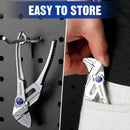 WORKPRO 4" Mini Adjustable Pliers Wrench, Parallel Jaws, Anti-Rust Coating, Compact Tool for Tight Spaces, Silver