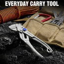 WORKPRO 4" Mini Adjustable Pliers Wrench, Parallel Jaws, Anti-Rust Coating, Compact Tool for Tight Spaces, Silver