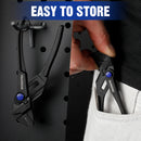 WORKPRO 4" Mini Adjustable Pliers Wrench, Parallel Jaws, Anti-Rust Coating, Compact Tool for Tight Spaces, Black
