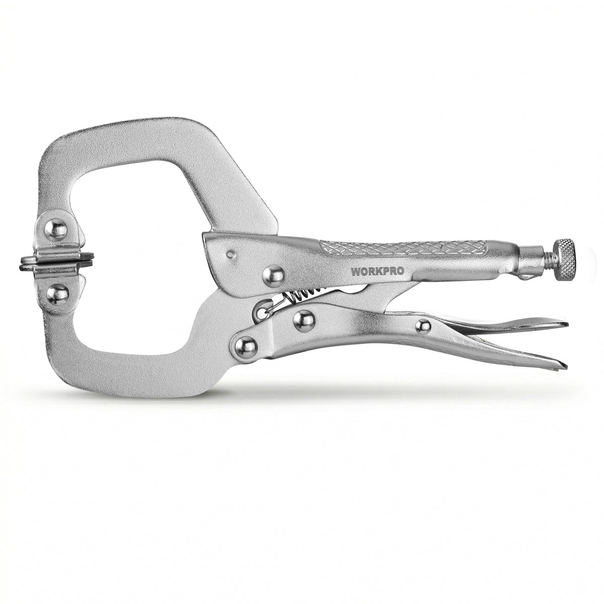 WORKPRO 6 inch locking C-clamp with swivel pads, innovation quality high-quality durable steel construction