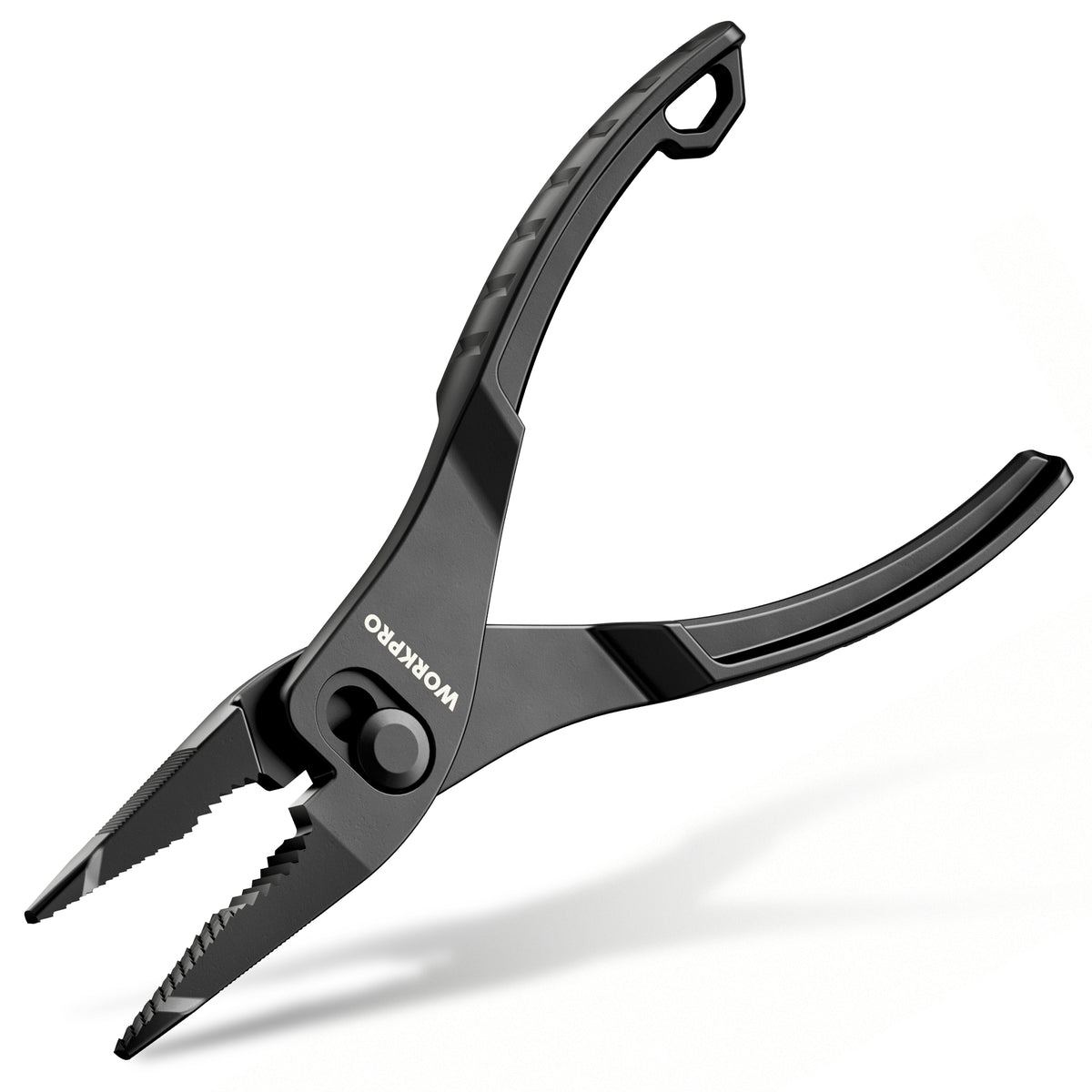 WORKPRO 4.5 Inch Long Nose Slip Joint Pliers, High-Toughness Alloy Steel Adjustable Pliers with Two-Position Smooth Switch, Anti-Rust Coating, Small Pliers for Tight Spaces & Versatile Use