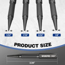 WORKPRO 4-Piece Nail Punch and Center Punch Set, 1/32", 1/16", 3/32" Nail Setter & 1/32" Center Punch Tool
