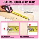 WORKPRO 16FT Pink Tape Measure with Thumb Lock and Belt Clip, Inch/Metric, Accuracy 1/32, 1mm