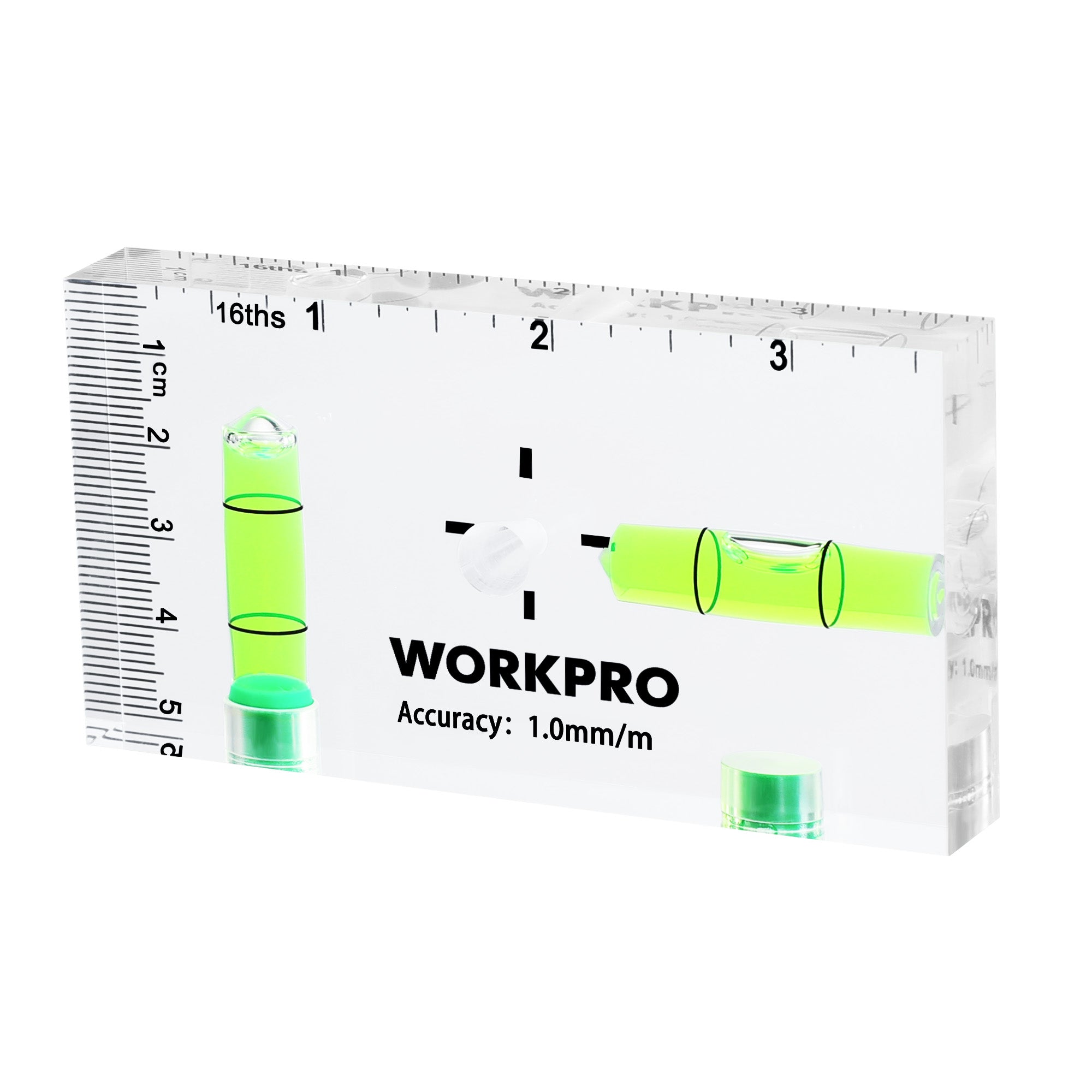 WORKPRO Small Level, 3-3/4 Inch Mini Level Tool, Magnetic Level with 2 Different Bubbles 90°/180°, Shatterproof Cross Check Bubble Level, Pocket Level for Picture Hanging Tool