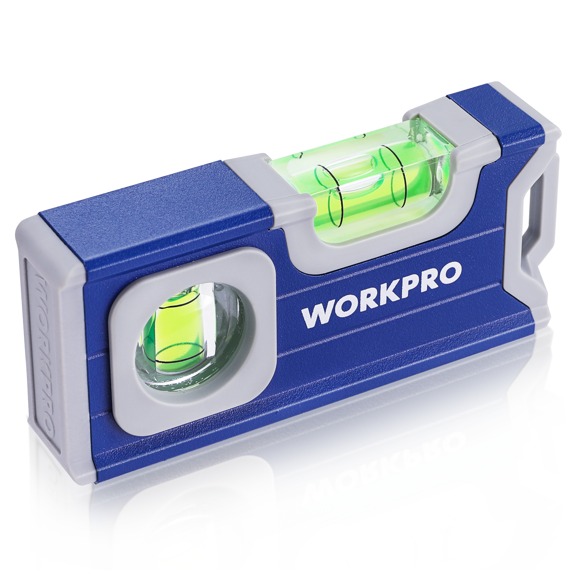 WORKPRO 4-1/2 Inch Mini Magnetic Pocket Level, Aluminum Alloy, Cobalt Blue