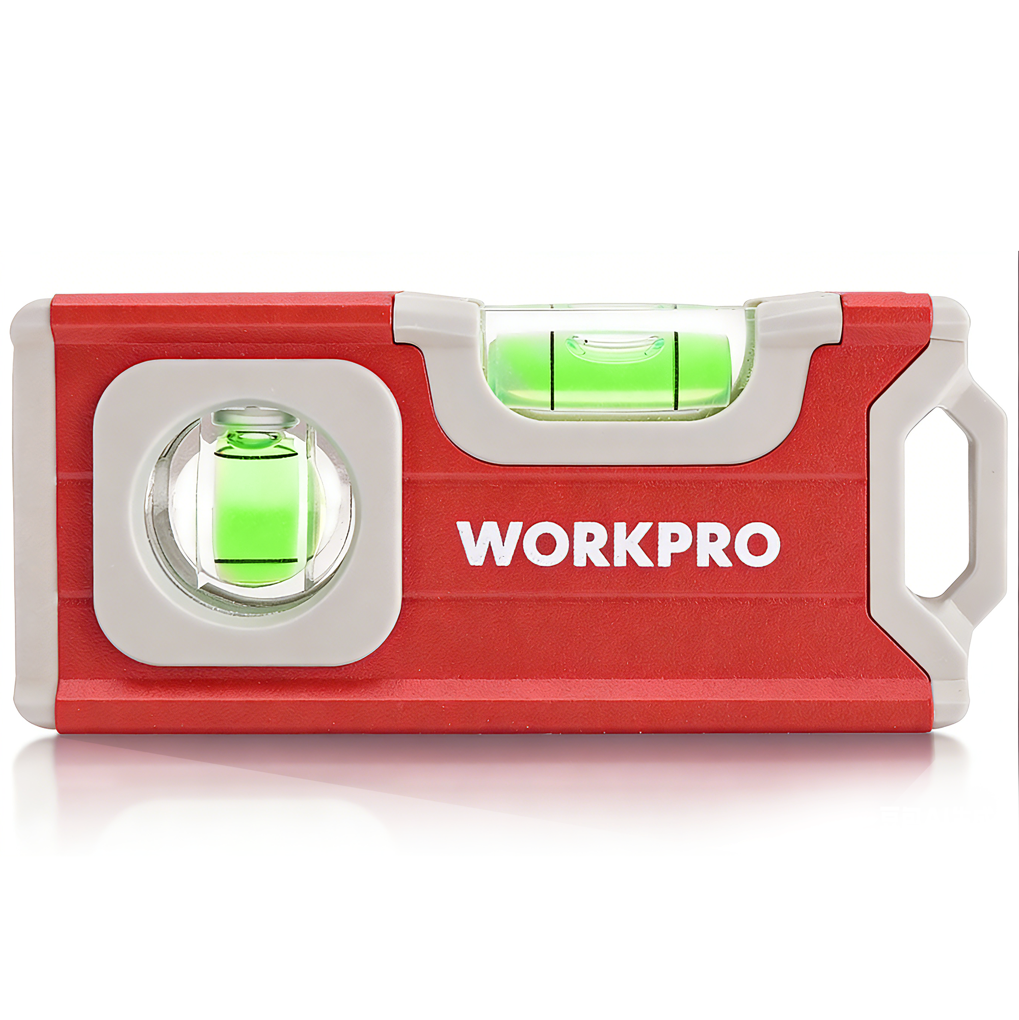 WORKPRO 4-1/2 Inch Mini Magnetic Pocket Level, Aluminum Alloy, Red