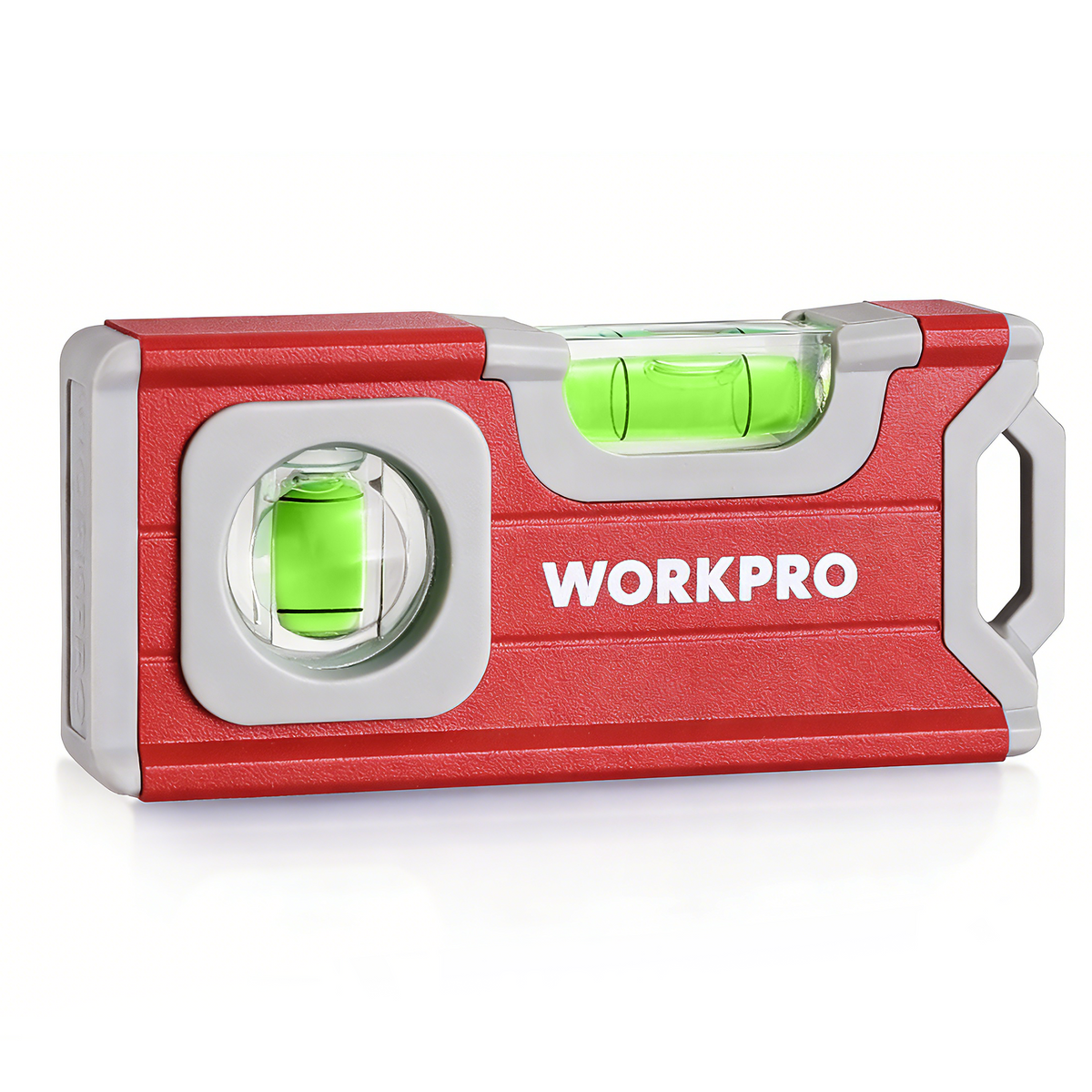 WORKPRO 4-1/2 Inch Mini Magnetic Pocket Level, Aluminum Alloy, Red