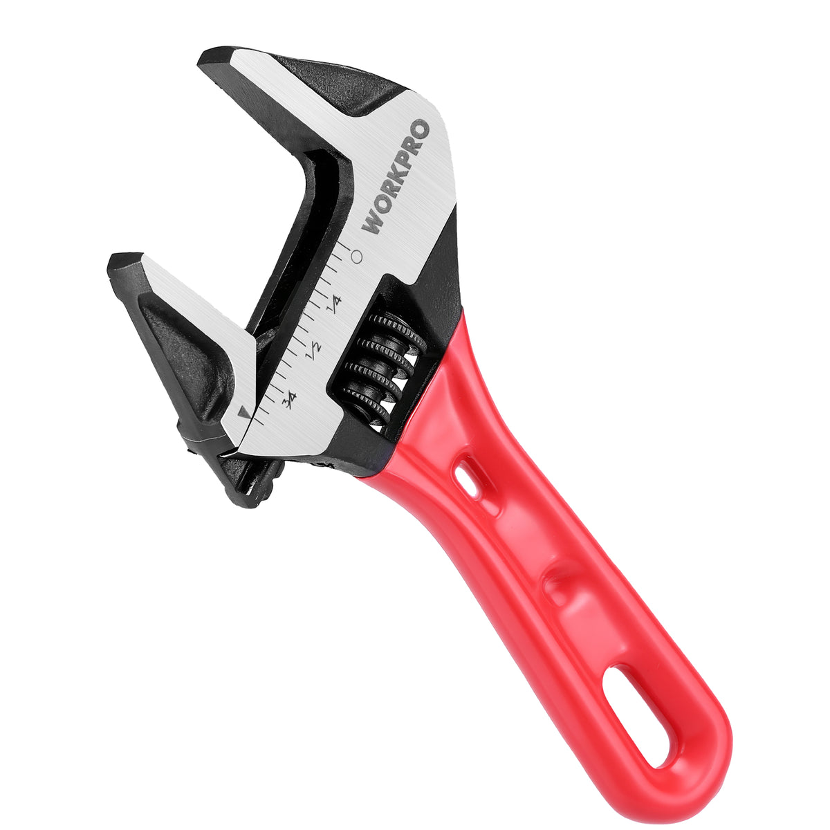 WORKPRO 4" Stubby Adjustable Wrench, 15/16" Extra Wide Jaw Opening