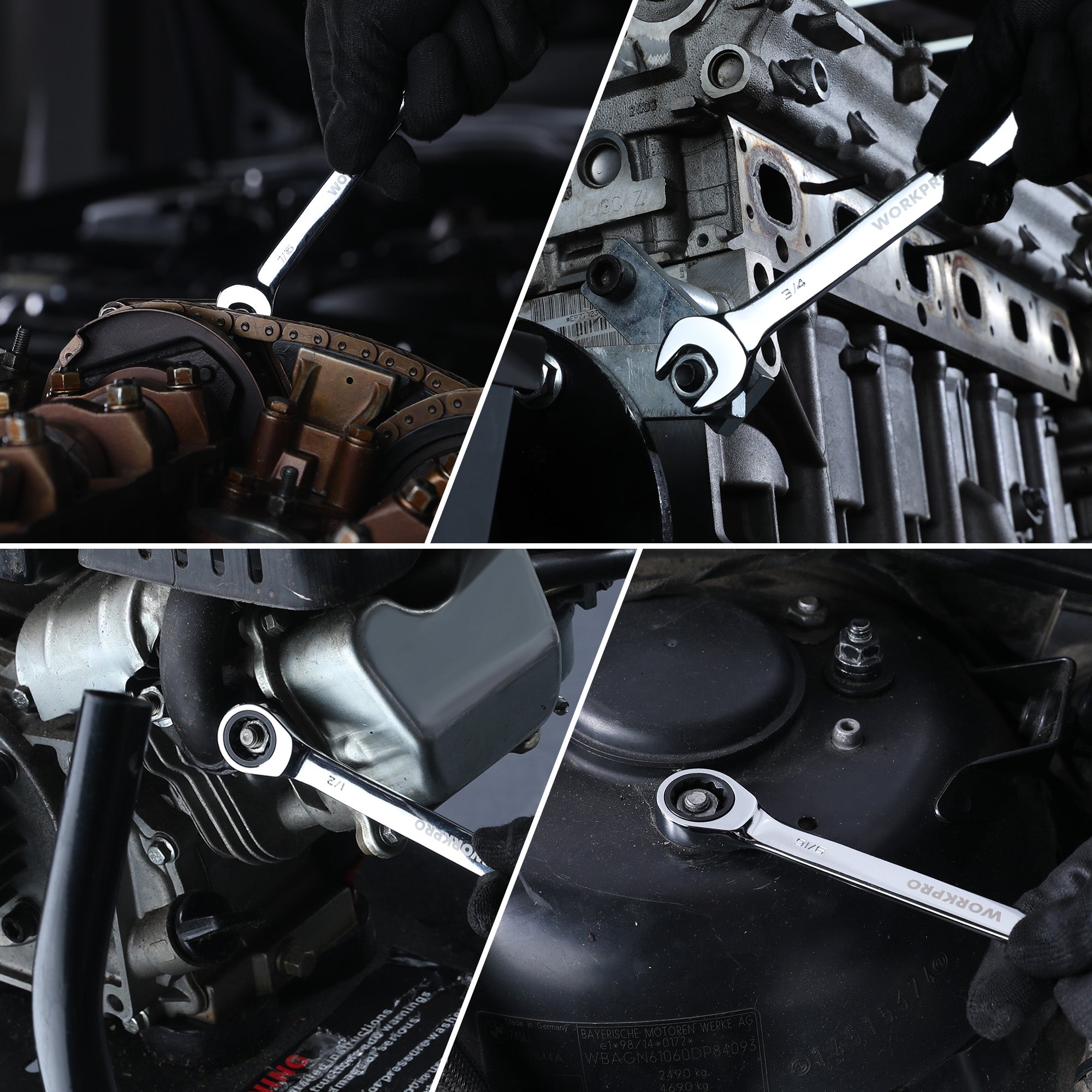 WORKPRO 716 inch ratcheting wrench in CR-V steel with innovation, quality, secure, durable, convenient use