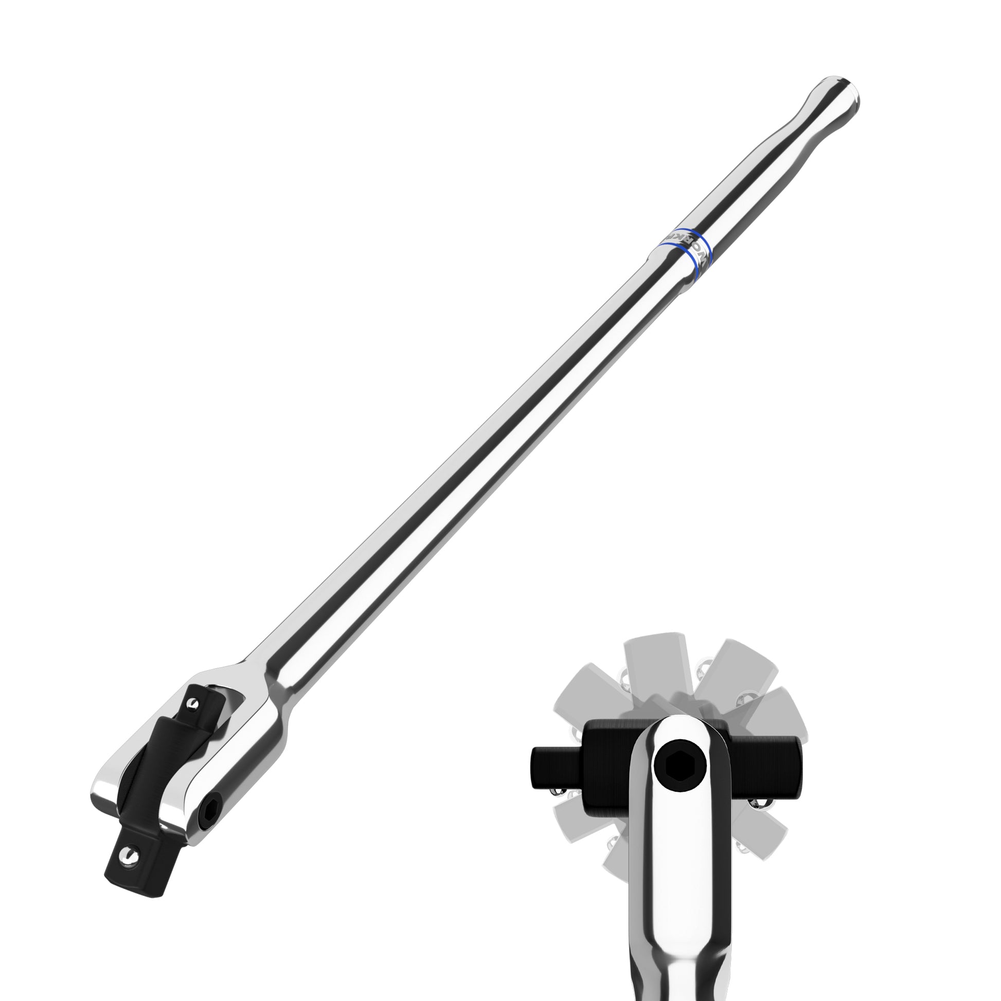 WORKPRO Dual Drive Breaker Bar 38 and 12 drive in chrome vanadium steel with secure durable innovation