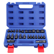 WORKPRO 25-piece torx bit socket set in blue with innovation quality and durable secure storage case
