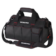 WORKPRO 14-inch Tool Bag Multi-pocket Tool Organizer with Adjustable Shoulder Strap