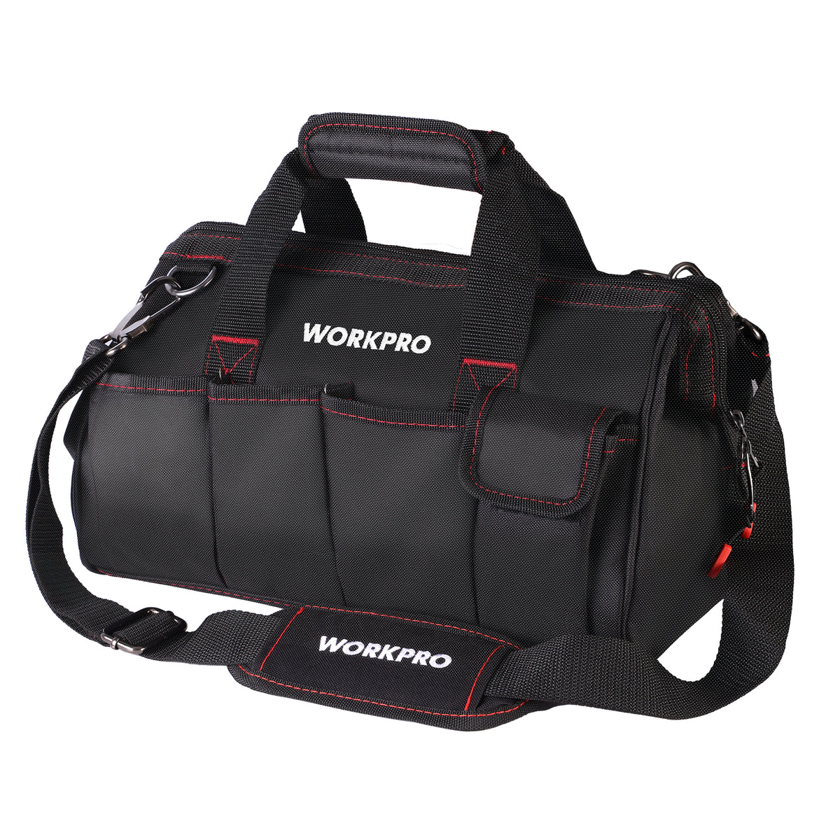 WORKPRO 14-inch Tool Bag Multi-pocket Tool Organizer with Adjustable Shoulder Strap