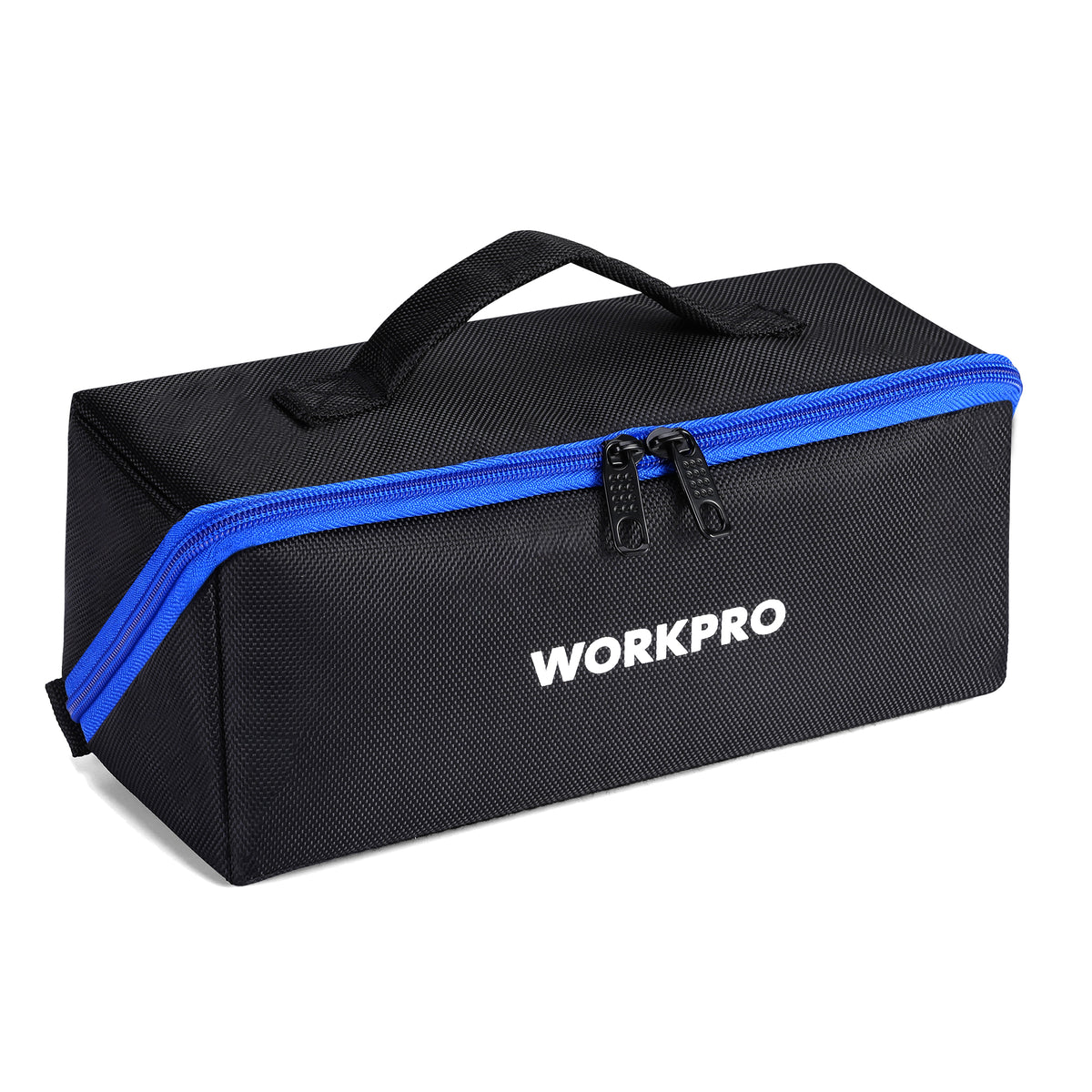 WORKPRO Tool Bag, 10" Wide Mouth Utility Tool Bag with Zipper, Heavy Duty Tool Storage Bag, Multipurpose Tool Case Small Tool Bag for Organizer