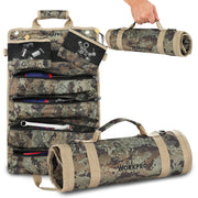 WORKPRO Roll Tool Bag with Detachable Pouches in camo, innovation and secure quality for durable organization