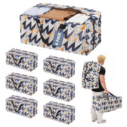 WORKPRO 6 Pack Extra Large Moving Bags with Zippers & Carrying Handles Backpack Straps, Heavy-Duty Storage Tote for Space Saving & Storage, Alternative to Moving Box (W - Alphabet Printing)