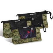 WORKPRO 12" Tool Pouches with Zipper, Heavy-Duty Small Tool Bag, Utility small tool pouch for Tool Organizers and Storage, Mini Tool Bag, 3 Pack, Camo