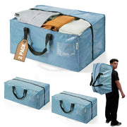 WORKPRO 2 Pack Extra Large Moving Bags in dusty blue with innovation quality and secure zipper closure