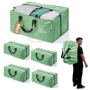 WORKPRO 4 Pack extra large moving bags in green with zippers and carry handles, innovation quality secure