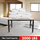 WORKPRO 48"/60" Adjustable Workbench 2000 LBS Load Capacity Hardwood Worktable with Power Outlets