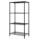 WORKPRO 4 Tier Adjustable Metal Storage Shelves with Hooks for Pantry Closet Kitchen Basement - 24" W x 14" D x 48" H
