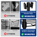 WORKPRO 4 Tier Adjustable Metal Storage Shelves with Hooks for Pantry Closet Kitchen Basement - 24" W x 14" D x 48" H