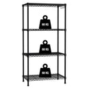 WORKPRO 4 Tier Adjustable Metal Storage Shelves with Hooks for Pantry Closet Kitchen Basement - 24" W x 14" D x 48" H