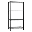WORKPRO 4 Tier Adjustable Metal Storage Shelves with Hooks for Pantry Closet Kitchen Basement - 24" W x 14" D x 48" H