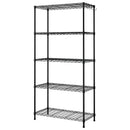 WORKPRO 750lbs Storage Shelves, 5 Tier Metal Shelving Unit, Garage Wire Rack, Standing Adjustable Shelves with Hooks for Pantry Closet Kitchen Basement, 30" W x 14" D x 60" H