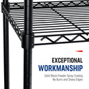 WORKPRO 750lbs Storage Shelves, 5 Tier Metal Shelving Unit, Garage Wire Rack, Standing Adjustable Shelves with Hooks for Pantry Closet Kitchen Basement, 30" W x 14" D x 60" H