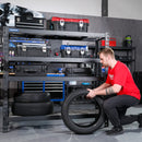 WORKPRO 4-Tier Metal Garage Shelving Unit, 68"W x 24"D x 65"H, 7200 LBS Capacity, Heavy Duty Industrial Adjustable Shelves