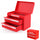 WORKPRO Mini Metal Tool Box with 2 Drawers and Top Storage - Gifts for Christmas