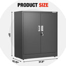 WORKPRO Small Industrial Metal Storage Cabinet with Doors and Shelves,Garage Cabinet with Lock for Home, Warehouse, Office, Shop, Solid Packed, Gray