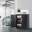 WORKPRO Small Industrial Metal Storage Cabinet with Doors and Shelves,Garage Cabinet with Lock for Home, Warehouse, Office, Shop, Solid Packed, Gray