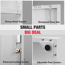 WORKPRO Small Industrial Metal Storage Cabinet with Doors and Shelves,Garage Cabinet with Lock for Home, Warehouse, Office, Shop, Solid Packed, Black