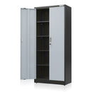 WORKPRO Small Industrial Metal Storage Cabinet with Doors and Shelves,Garage Cabinet with Lock for Home, Warehouse, Office, Shop, Solid Packed, Gray