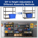 WORKPRO 5-Tier Metal Shelving Unit, 48"W x 24"D x 72"H Adjustable Heavy Duty Storage Rack for Garage, Basement, Warehouse, Kitchen