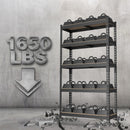 WORKPRO 5-Tier Adjustable Steel Shelving, 27-2/5”W x 11-7/10”D x 60”H, Heavy Duty Shelf with MDF Board, 1650 lbs Load Capacity (Total)