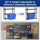 WORKPRO 5-Tier Adjustable Steel Shelving, 27-2/5”W x 11-7/10”D x 60”H, Heavy Duty Shelf with MDF Board, 1650 lbs Load Capacity (Total)