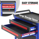 WORKPRO Premium 28” 2-Drawer Rolling Tool Cart, Heavy Duty Utility Industrial Service Cart Storage Organizer with Wheels and Locking System