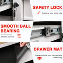 WORKPRO 62" x 20" 7-Drawer & 2-Door Rolling Tool Storage Cabinet with Power Strip, Locking System - 1000 lbs Capacity