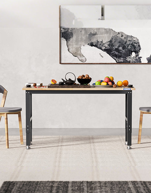 Kitchen counter with pots and fruit, innovation and quality shown in a clean, high-quality setup