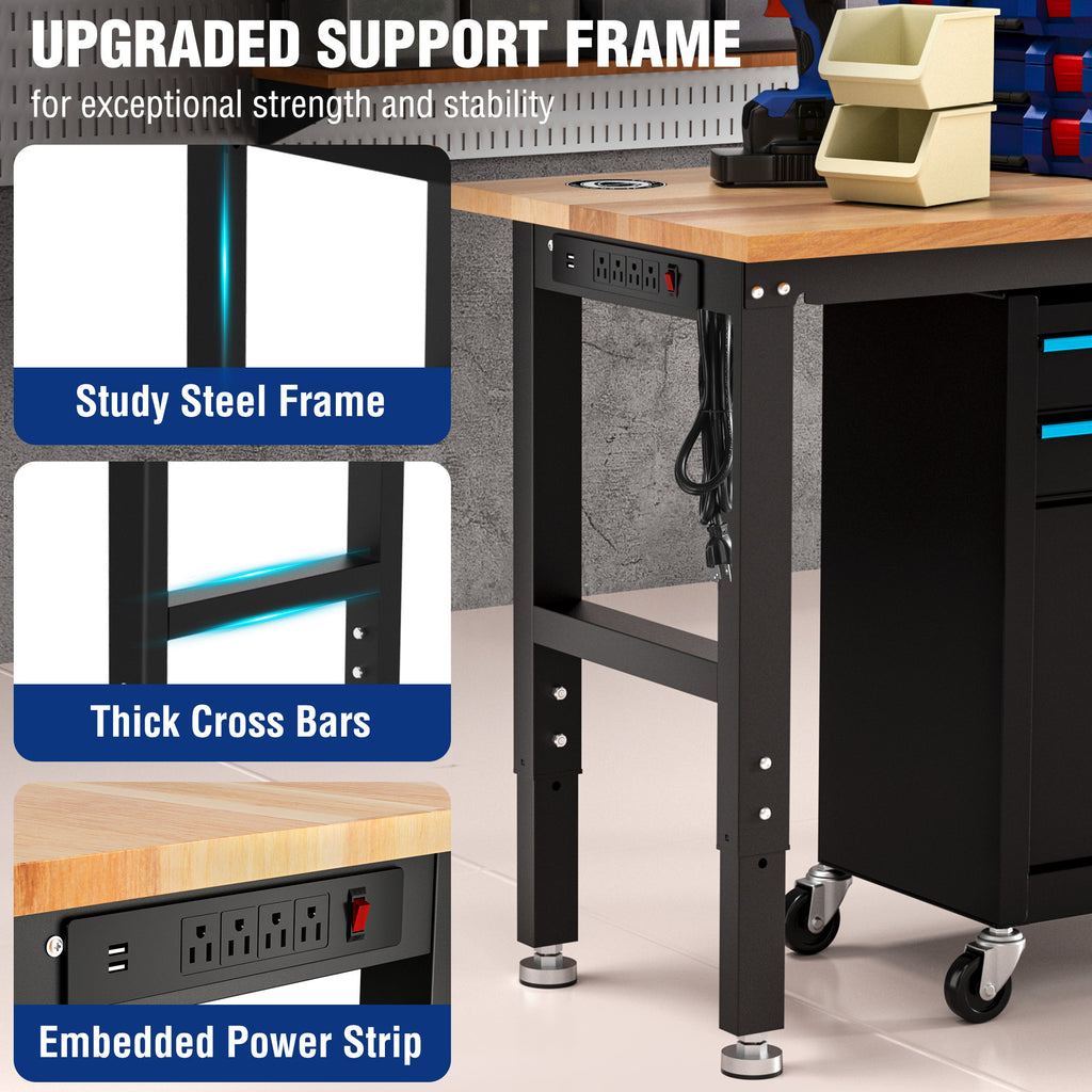 Work Pro Red Workbench WORKPRO 60” x 24