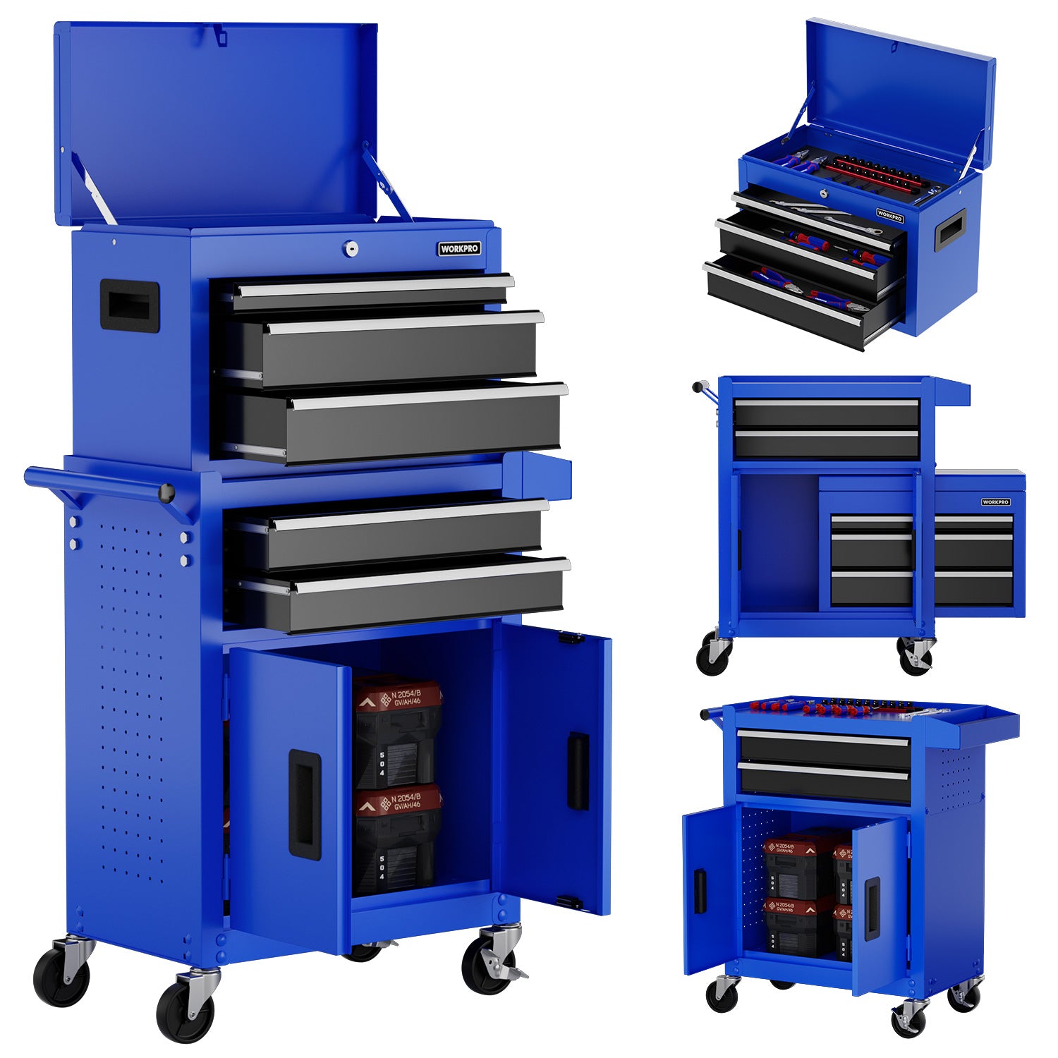 WORKPRO 20 inch 5-Drawer Rolling Tool Chest （W）