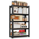 WORKPRO  5-Tier Heavy Duty Metal Particle Board Shelving Unit, 3000lbs Capacity-Black