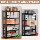 WORKPRO  5-Tier Heavy Duty Metal Particle Board Shelving Unit, 3000lbs Capacity-Black