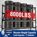 WORKPRO 77" W X 24" D X 72" H, 4-Tier Black Extra-Wide Adjustable 8000LBS Garage Storage Shelves for Warehouse, Basement