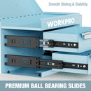 WORKPRO Mini Metal Tool Box with 2 Drawers and Top Storage, Small Tool Chest (W)